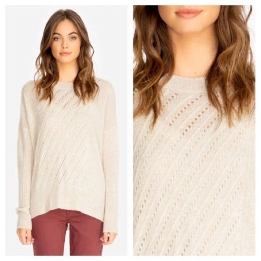 JOHNNY WAS Etta Cashmere Side Slit Pullover NWT